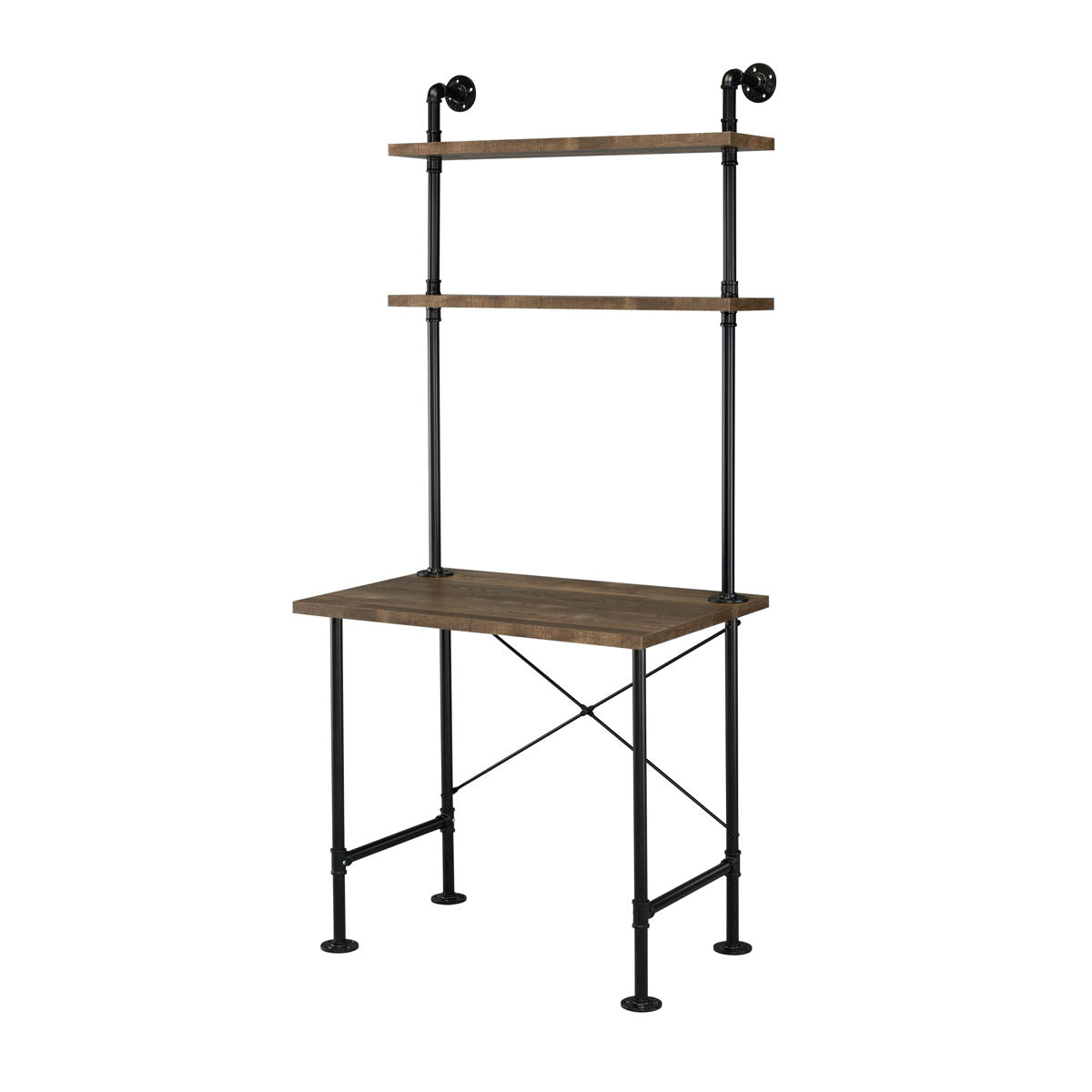 ACME Ensata II - Writing Desk - Rustic Oak & Black Finish | Meri Furniture