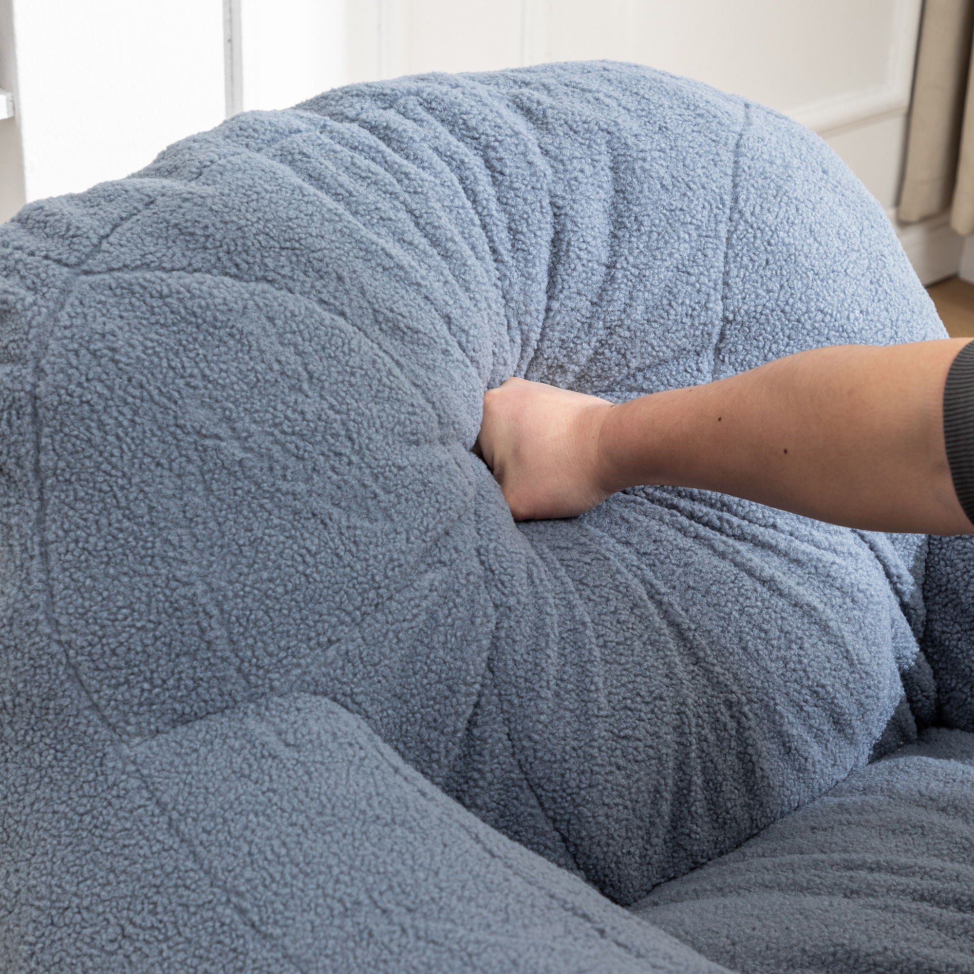 Comfy Bean Bag Chair With Filler, Fluffy And Cozy Seating