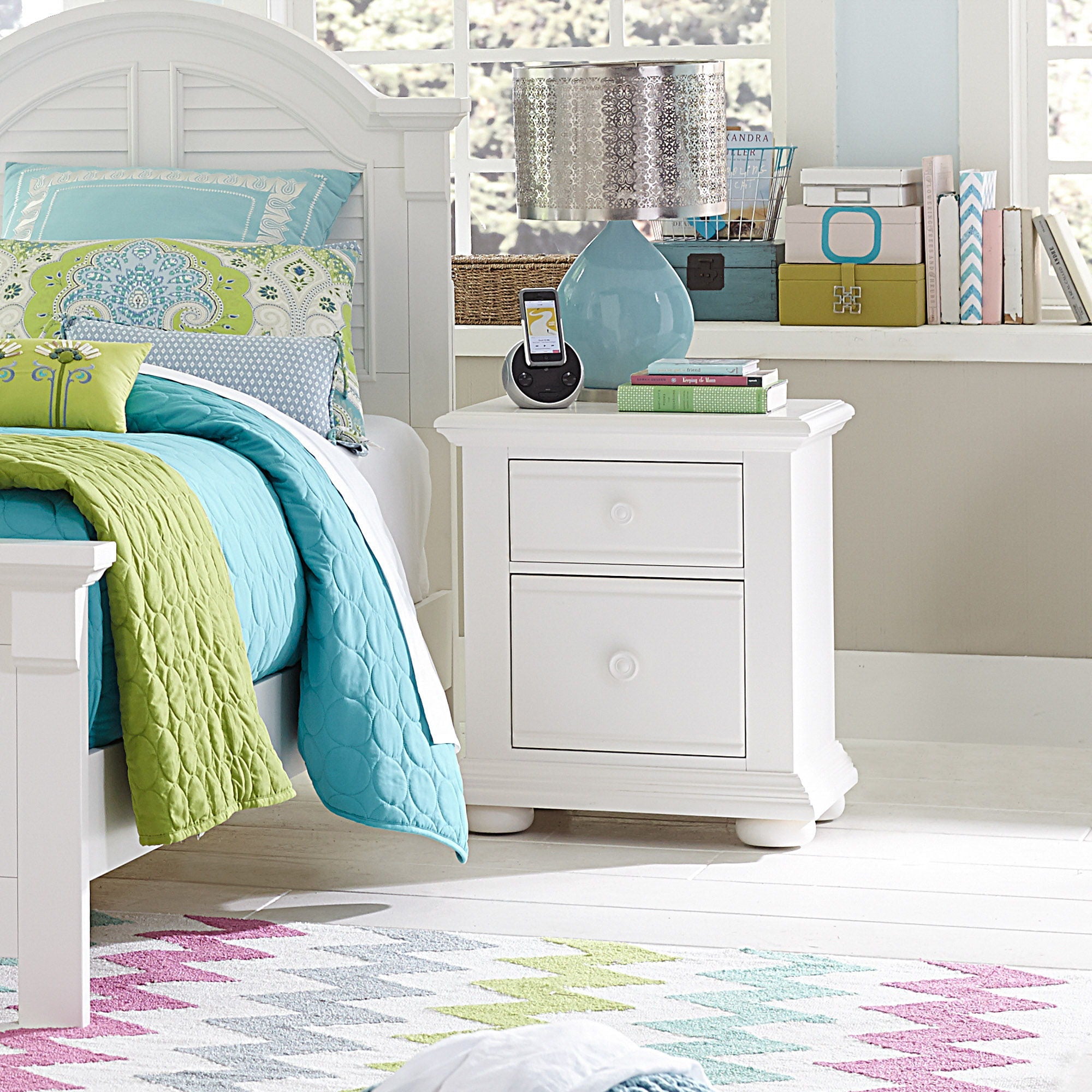 Liberty Furniture Summer House - 2 Drawer Nightstand - White | Meri Furniture
