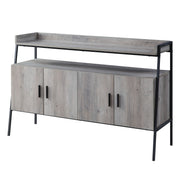 Samiya - TV Stand - Gray Oak & Black
