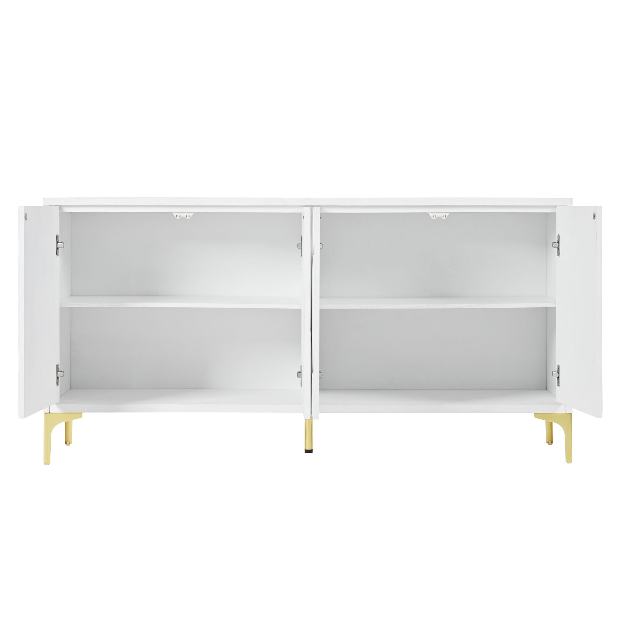 Modern Sideboard Buffet Cabinet With Handleless Press To Open Design With 4 Doors