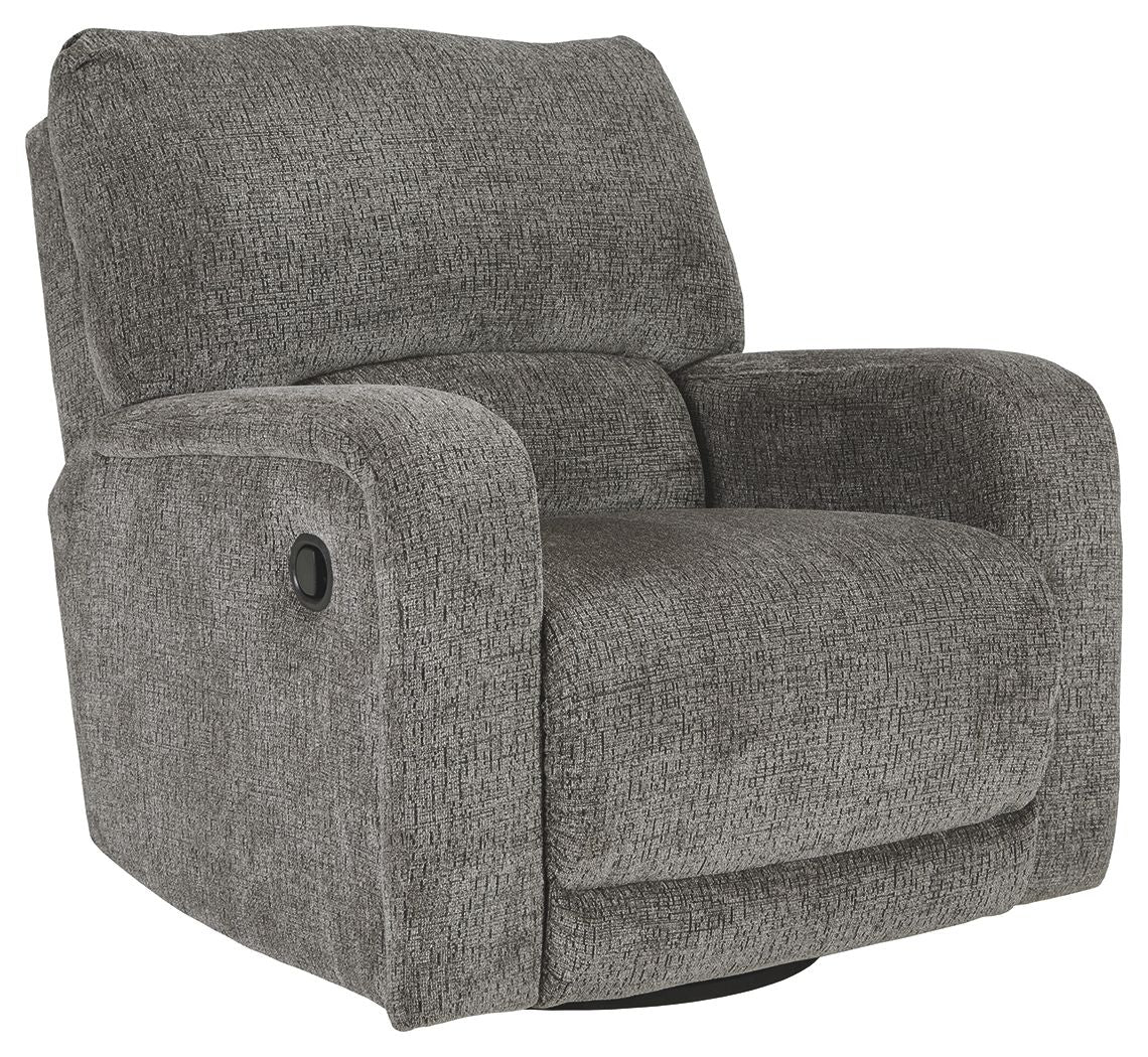 Ashley Furniture Wittlich - Slate - Swivel Glider Recliner | Meri Furniture