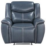 Sloane - Upholstered Padded Arm Recliner Chair - Blue