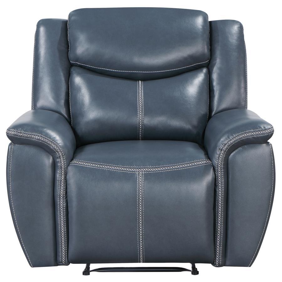 Coaster Fine Furniture Sloane - Upholstered Padded Arm Recliner Chair - Blue | Meri Furniture