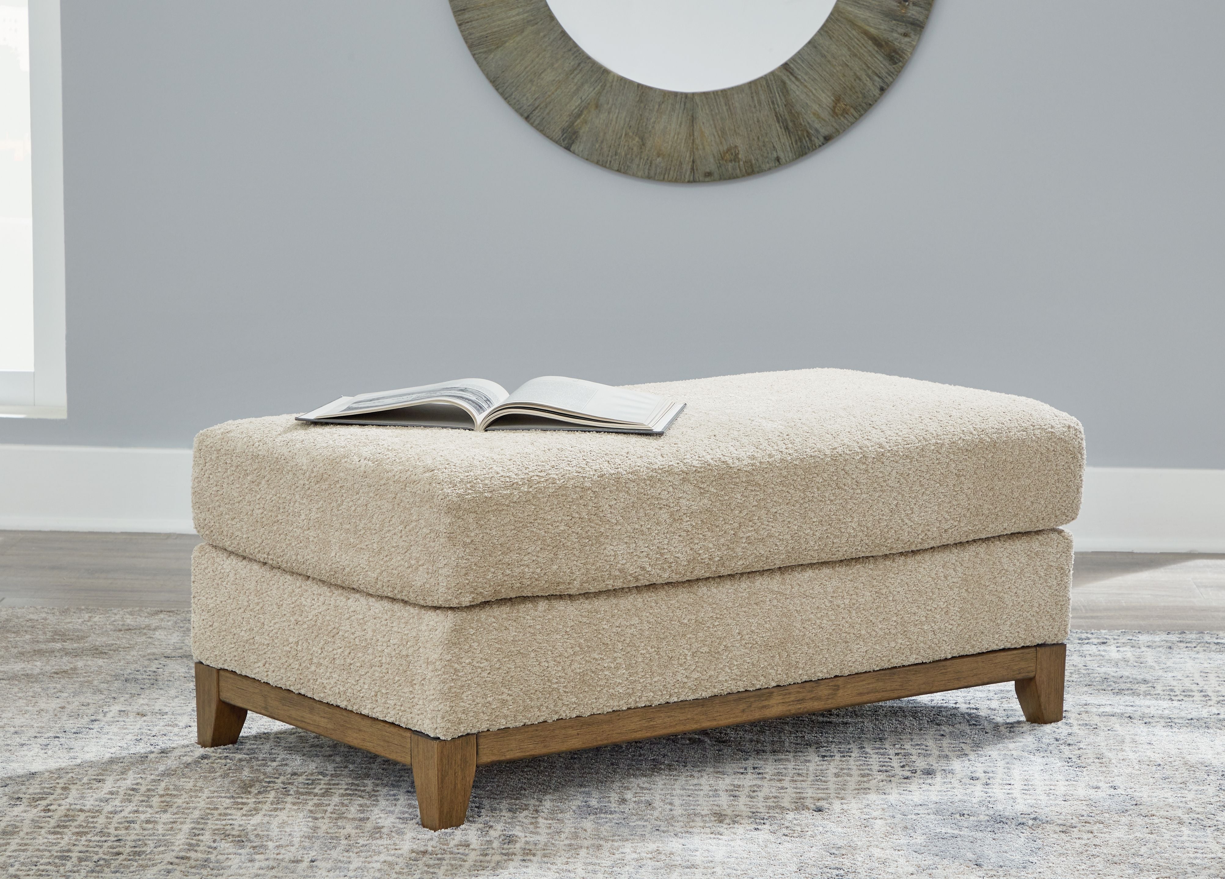 Signature Design by Ashley® Parklynn - Desert - Ottoman | Meri Furniture