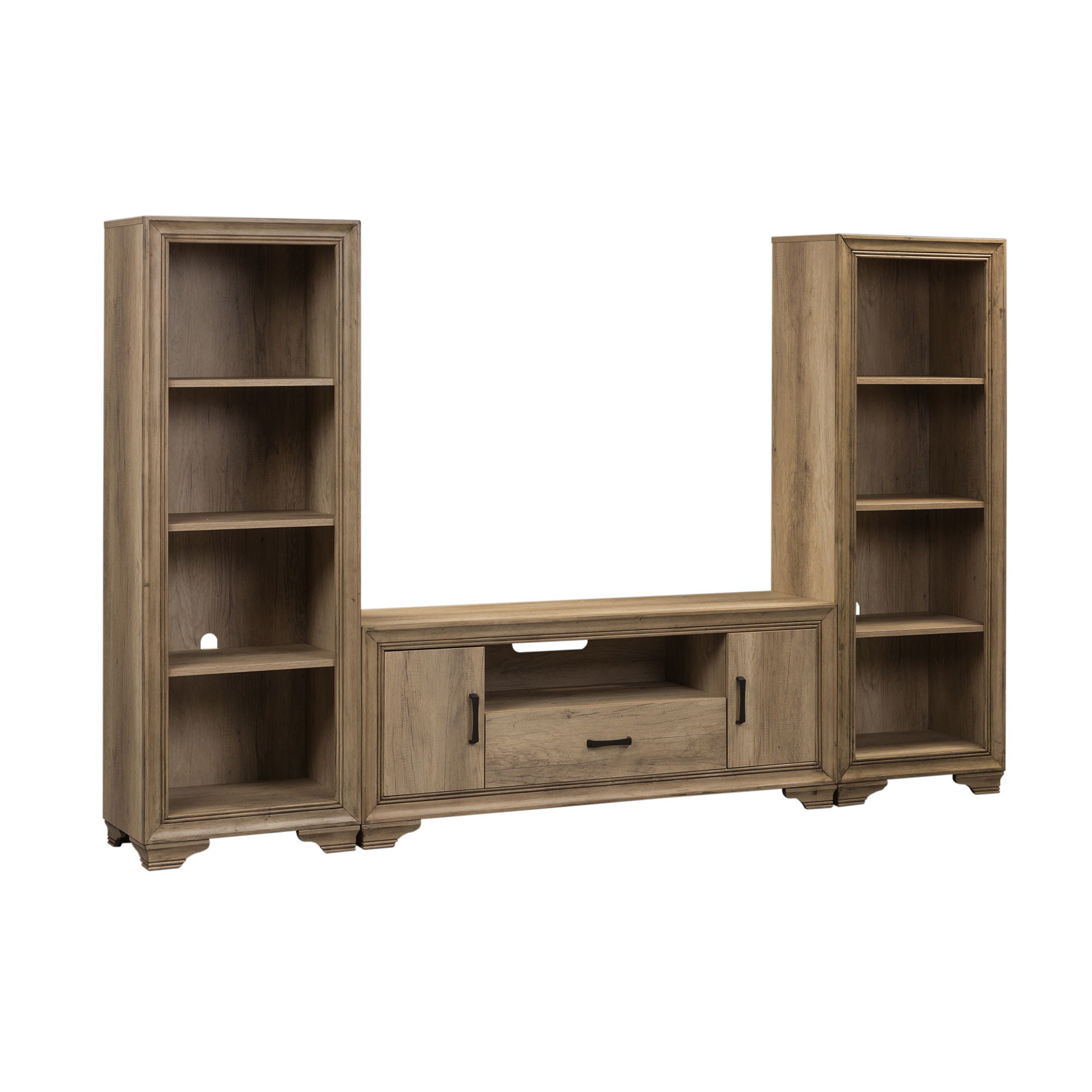 Liberty Furniture Sun Valley - Entertainment Center With Piers - Light Brown | Meri Furniture