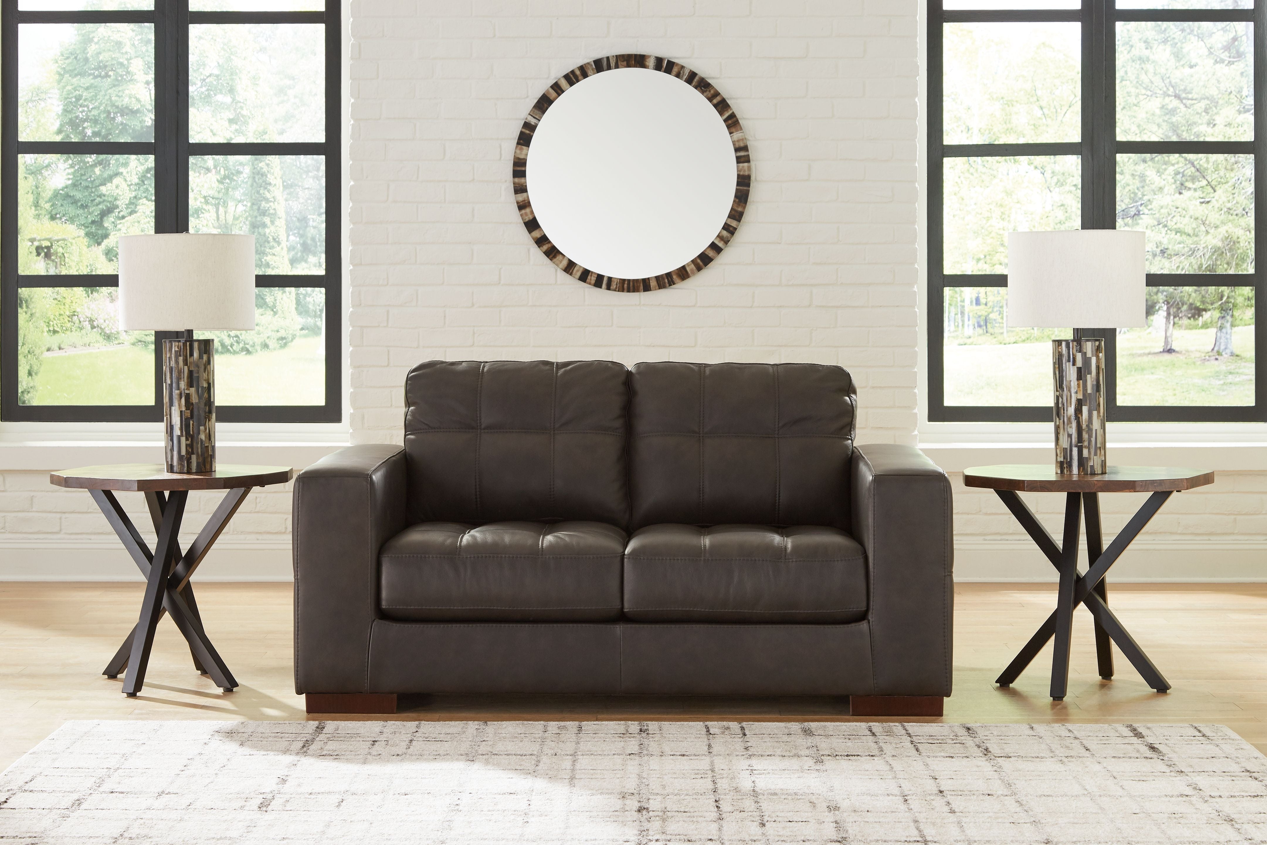 Signature Design by Ashley® Luigi - Thunder - Loveseat | Meri Furniture
