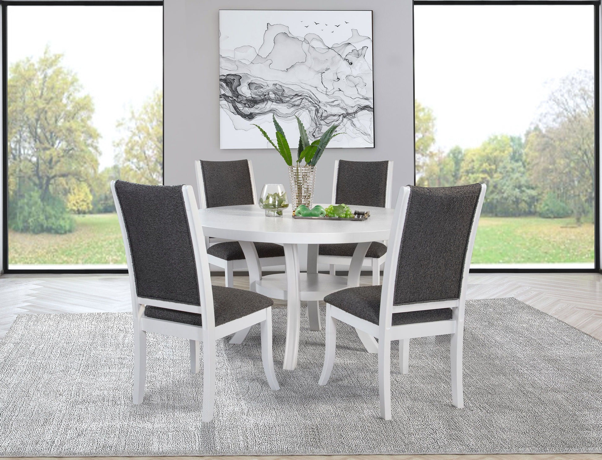 Coaster Fine Furniture Judd - Round Wood Dining Table Set | Meri Furniture