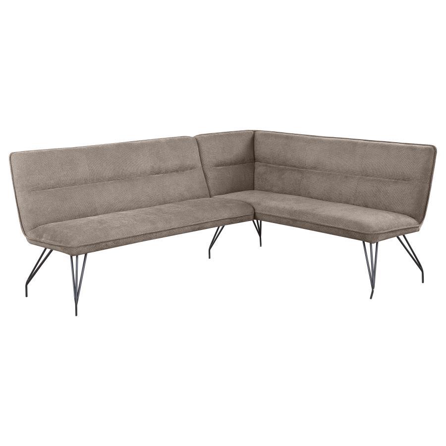 Coaster Fine Furniture Dodson - Fabric Upholstered L-Shaped Nook Dining Bench | Meri Furniture