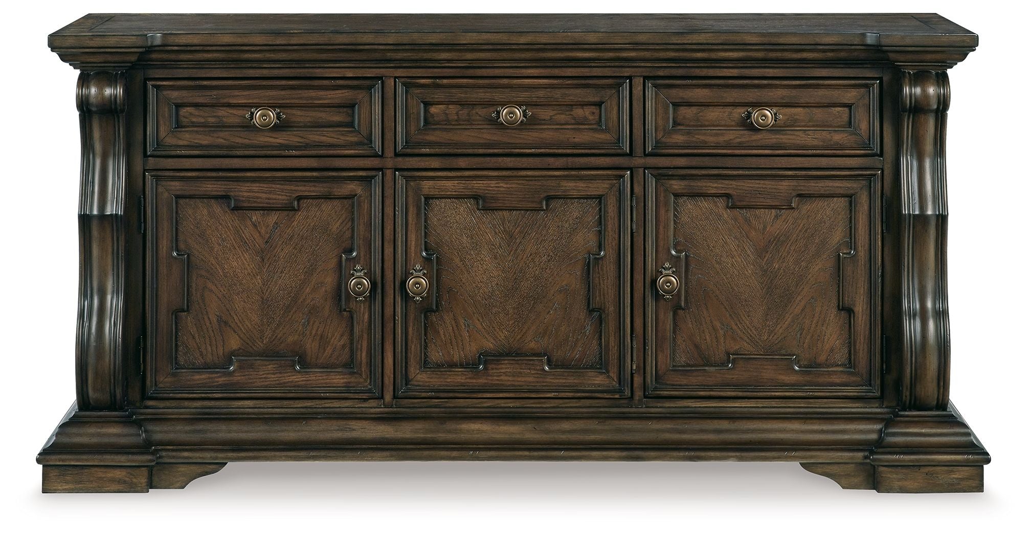 Signature Design by Ashley® Maylee - Dark Brown - Dining Room Buffet | Meri Furniture