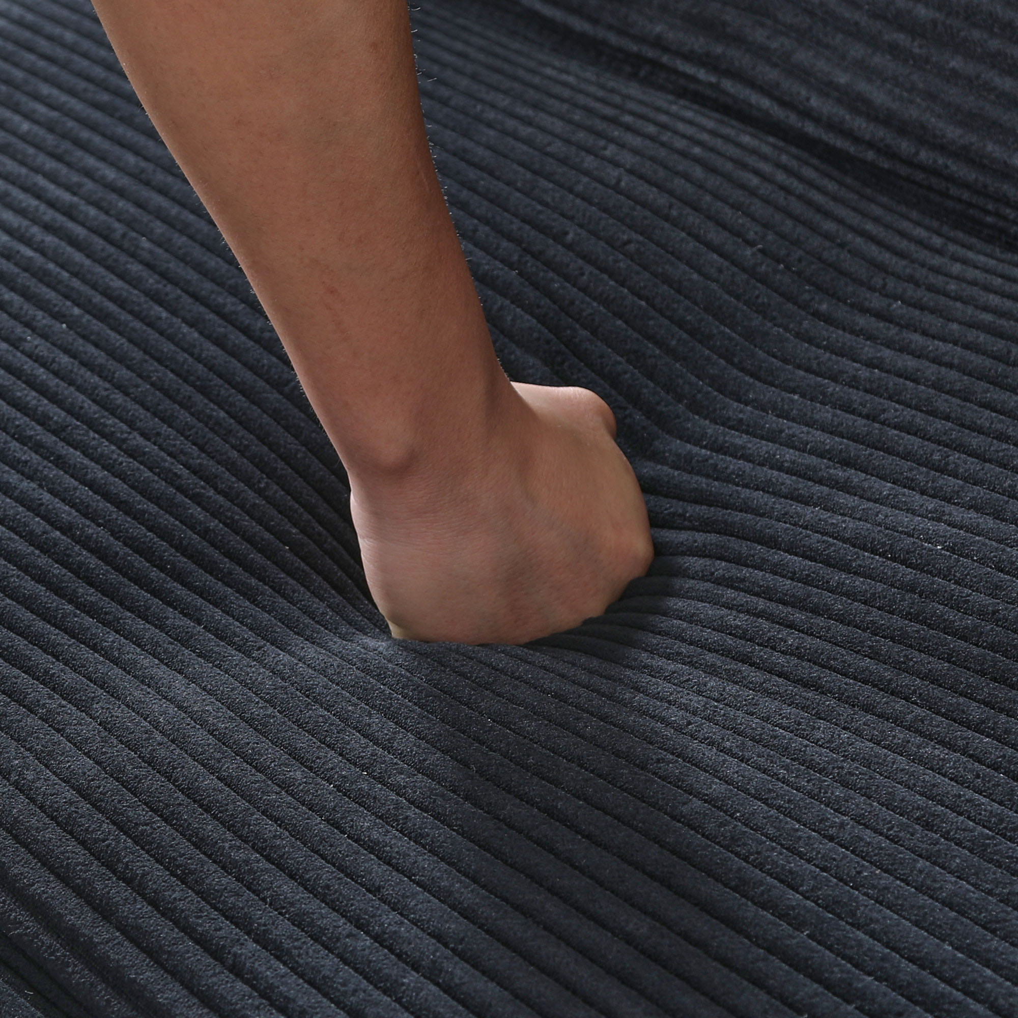 Versatile Corduroy Sofa Bed With Solid Wood Frame