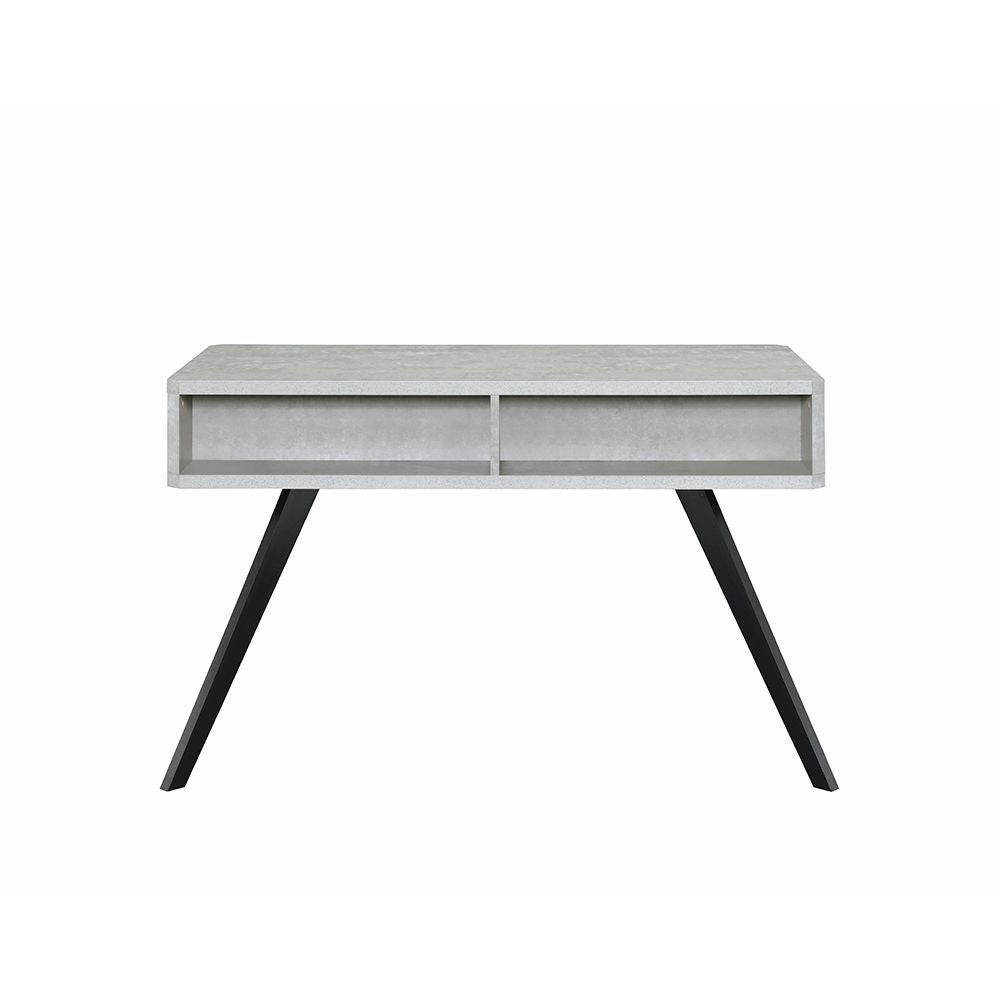 ACME Magna - Desk - Faux Concrete & Black | Meri Furniture