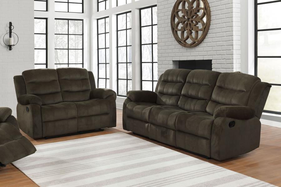 Coaster Fine Furniture Rodman - Upholstered Reclining Sofa Set | Meri Furniture