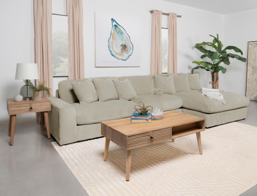 Coaster Fine Furniture Blaine - Reversible Upholstered Chaise Sectional Sofa | Meri Furniture