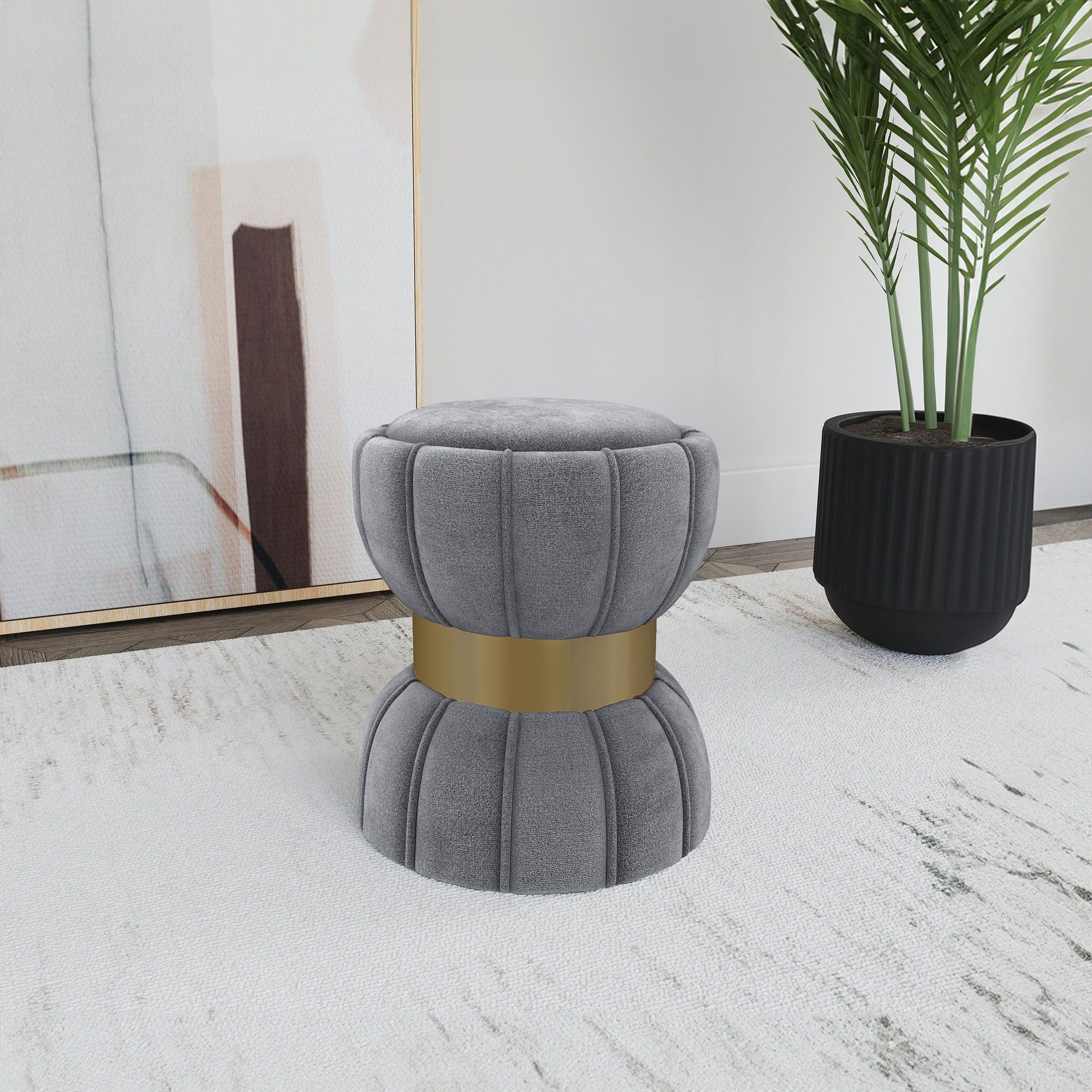 Coaster Fine Furniture Sora - Round Upholstered Ottoman | Meri Furniture
