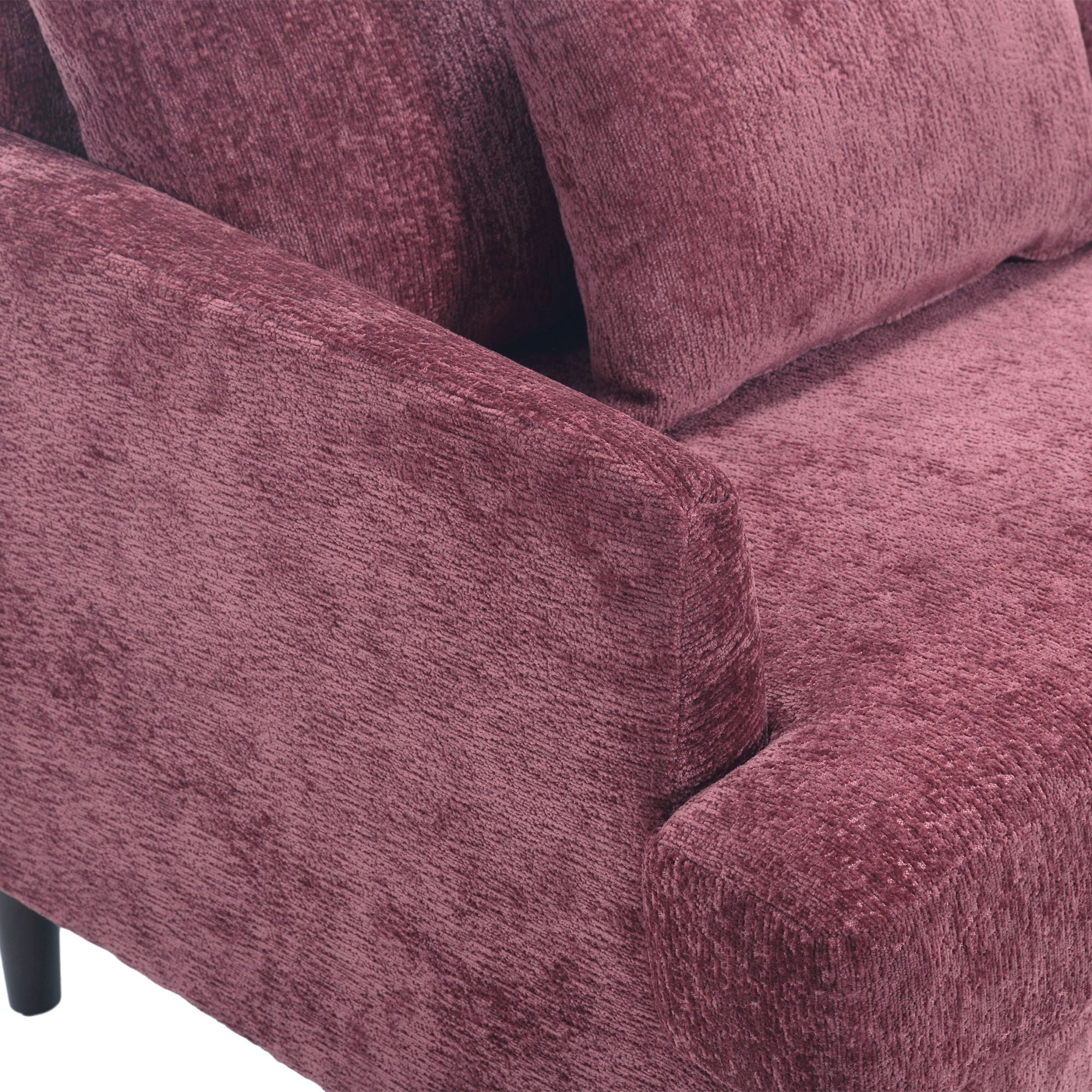 Mid Century Modern Fabric Loveseat Sofa, 2 Seat Upholstered Couch