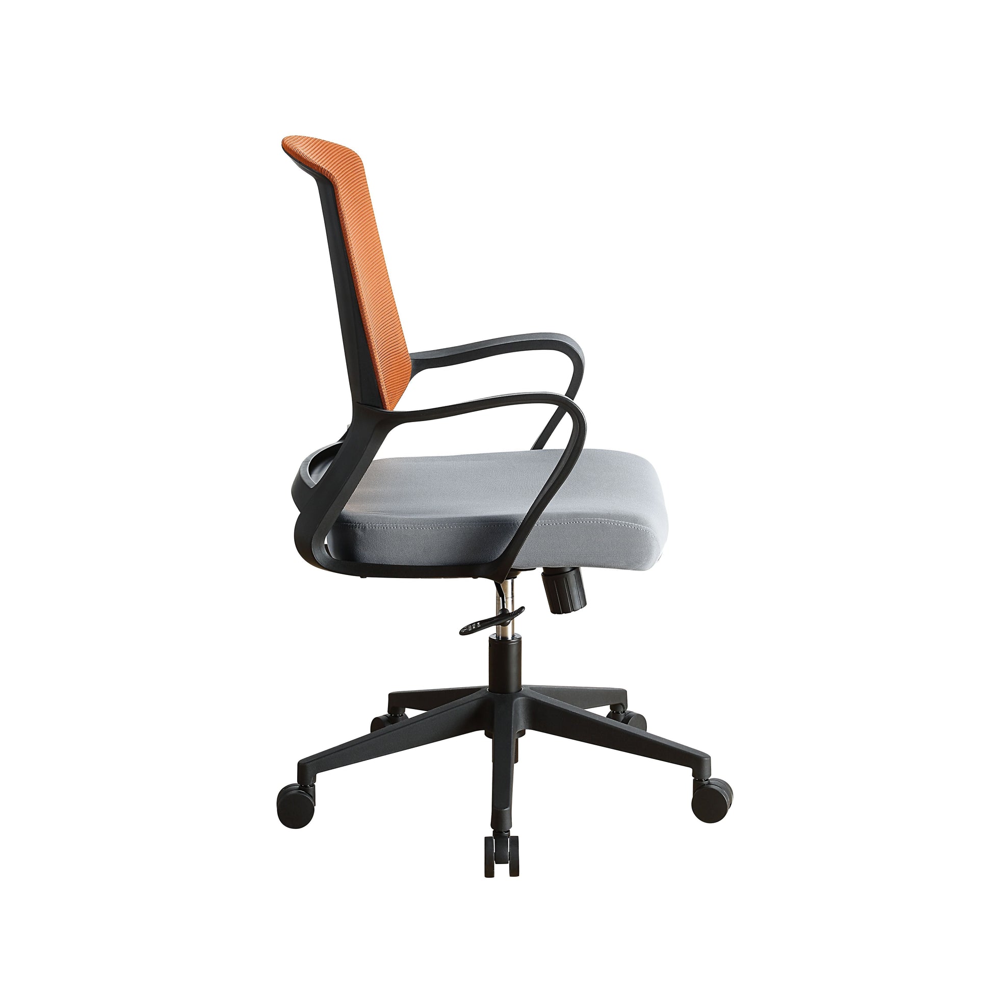 ACME •KD, Office Chair•Seat: Swivel (360 Degrees), and Adjustable Height•Padded Seat Cushion•Back Cushion w/Breathable Mesh Material•5-Star Base w/Casters•Seat Cushion Thickness: 2"•Fixed Armrest | Meri Furniture
