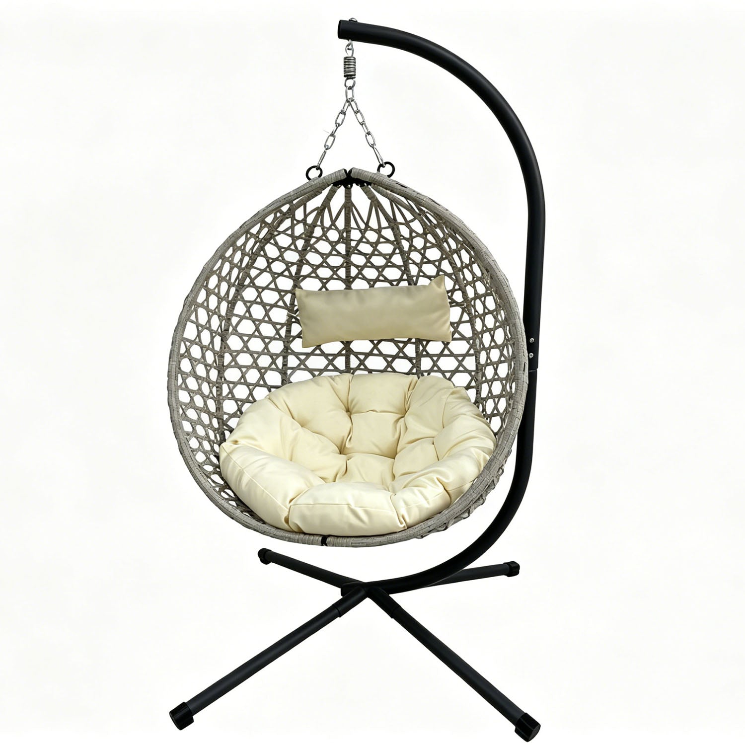 Outdoor Folding PE Rattan Hanging Egg Chair