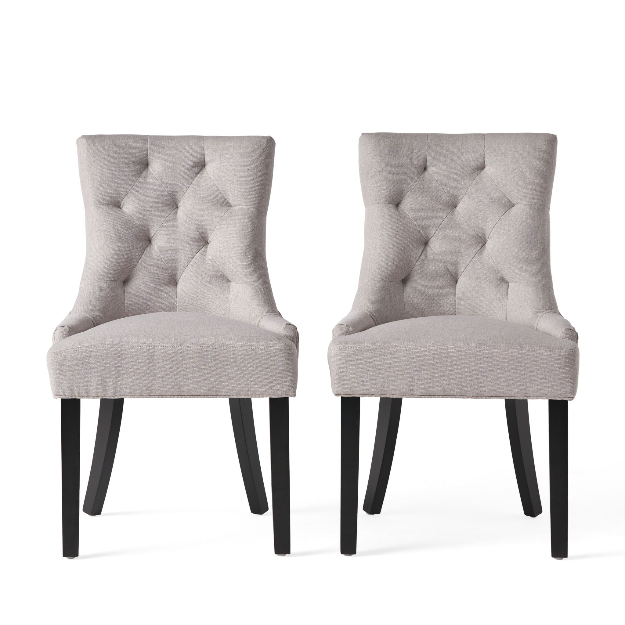 Contemporary Cheney Dining Chair Set With Tufted Design