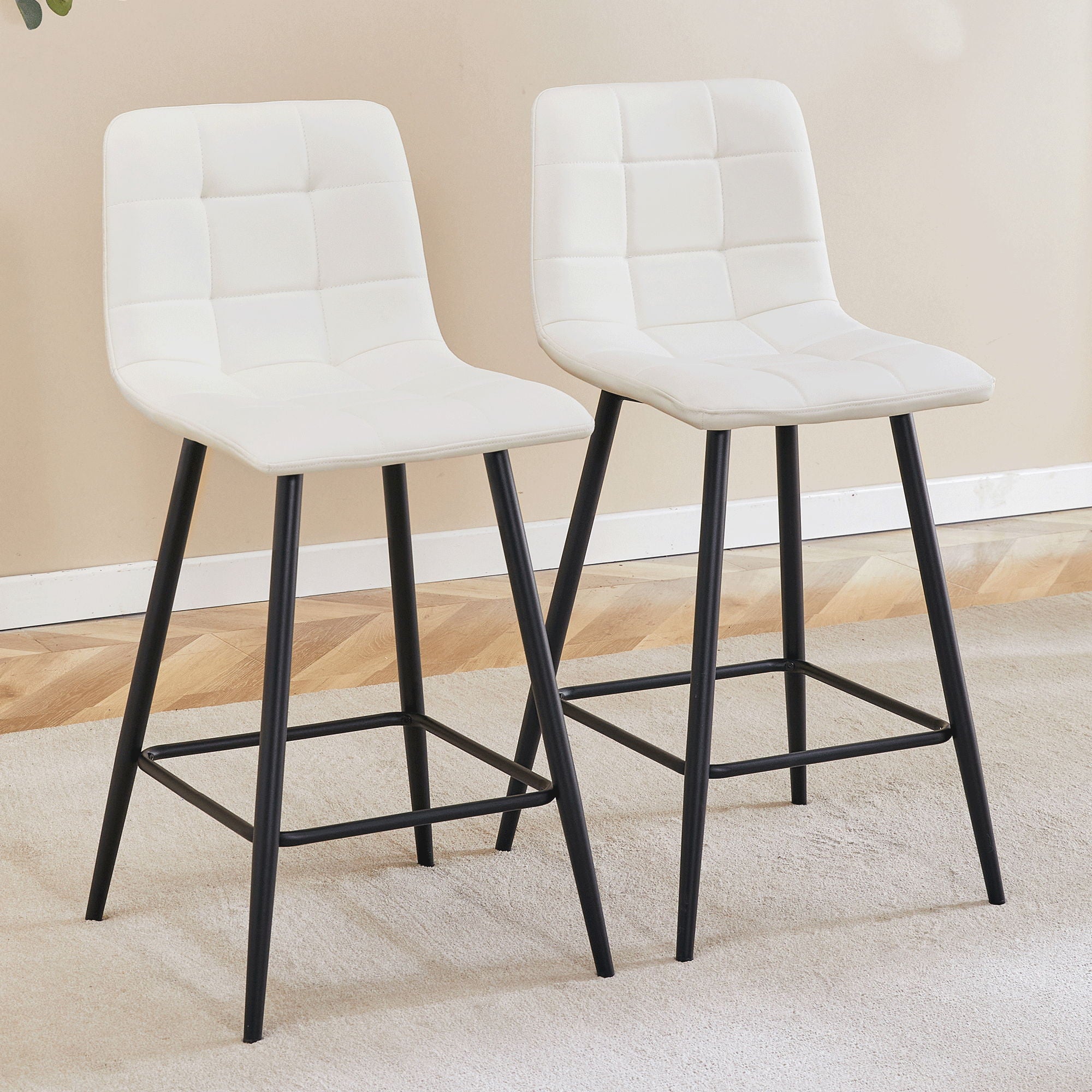 Bar Chair Set Comfortable With Metal Legs And Ergonomic Design