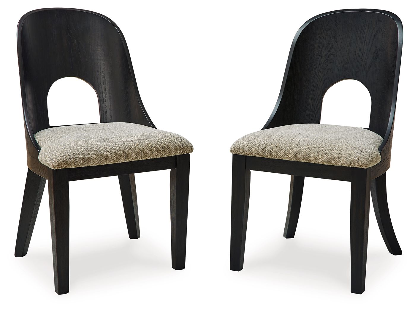 Signature Design by Ashley® Rowanbeck - Gray / Black - Dining Upholstered Side Chair (Set of 2) | Meri Furniture