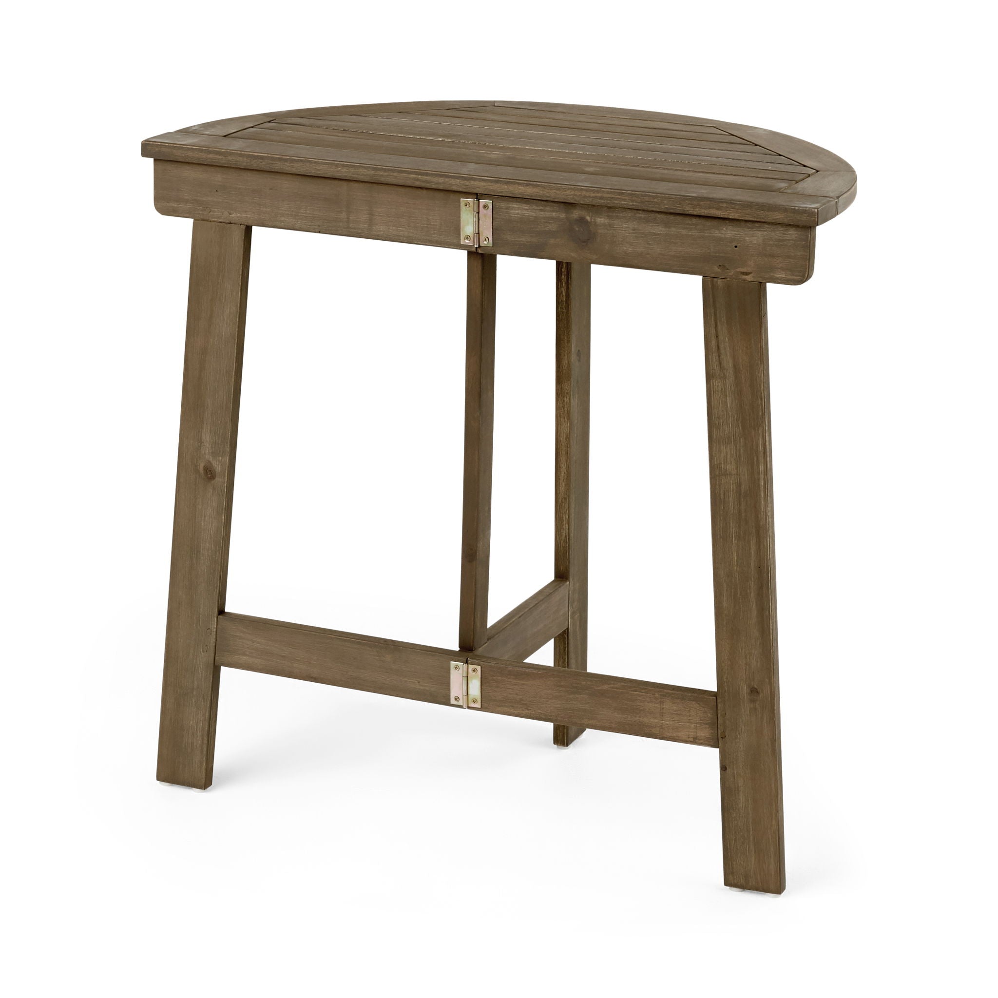 Outdoor Half Round Folding Acacia Wood Bistro Table