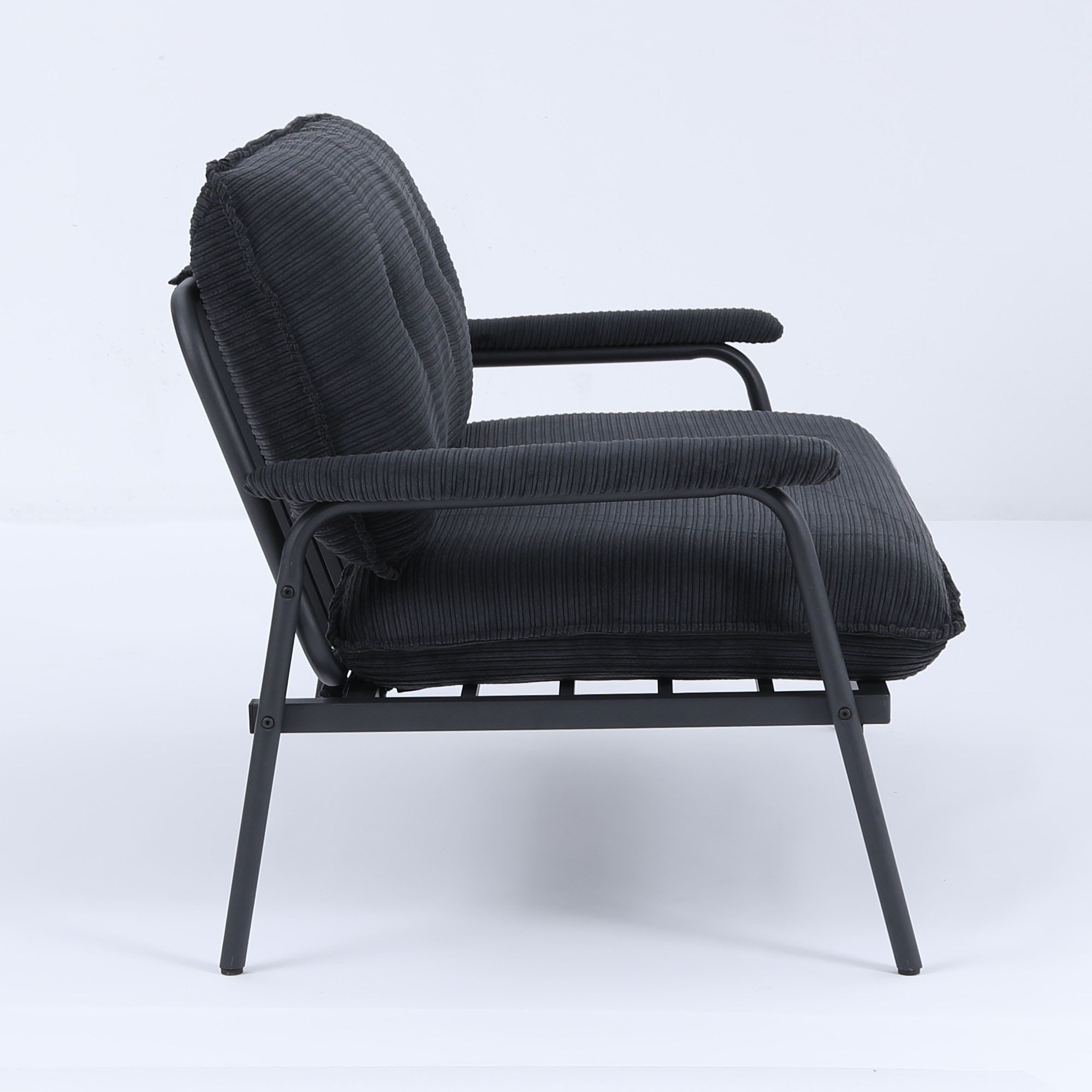 Modern Metal Frame Sofa With Sponge Filling For Compact Spaces And Versatile Use