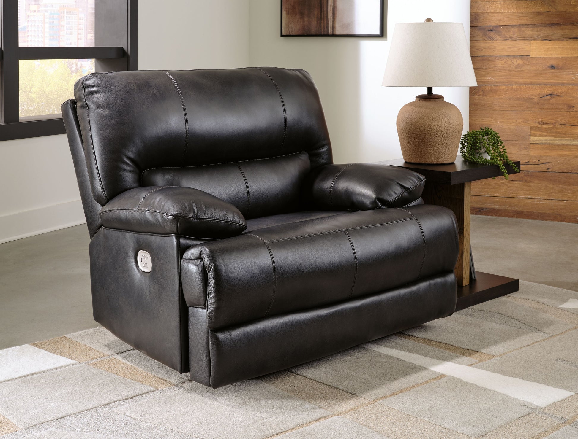 Signature Design by Ashley® Mountainous - Eclipse - Power Recliner With Adj Headrest | Meri Furniture