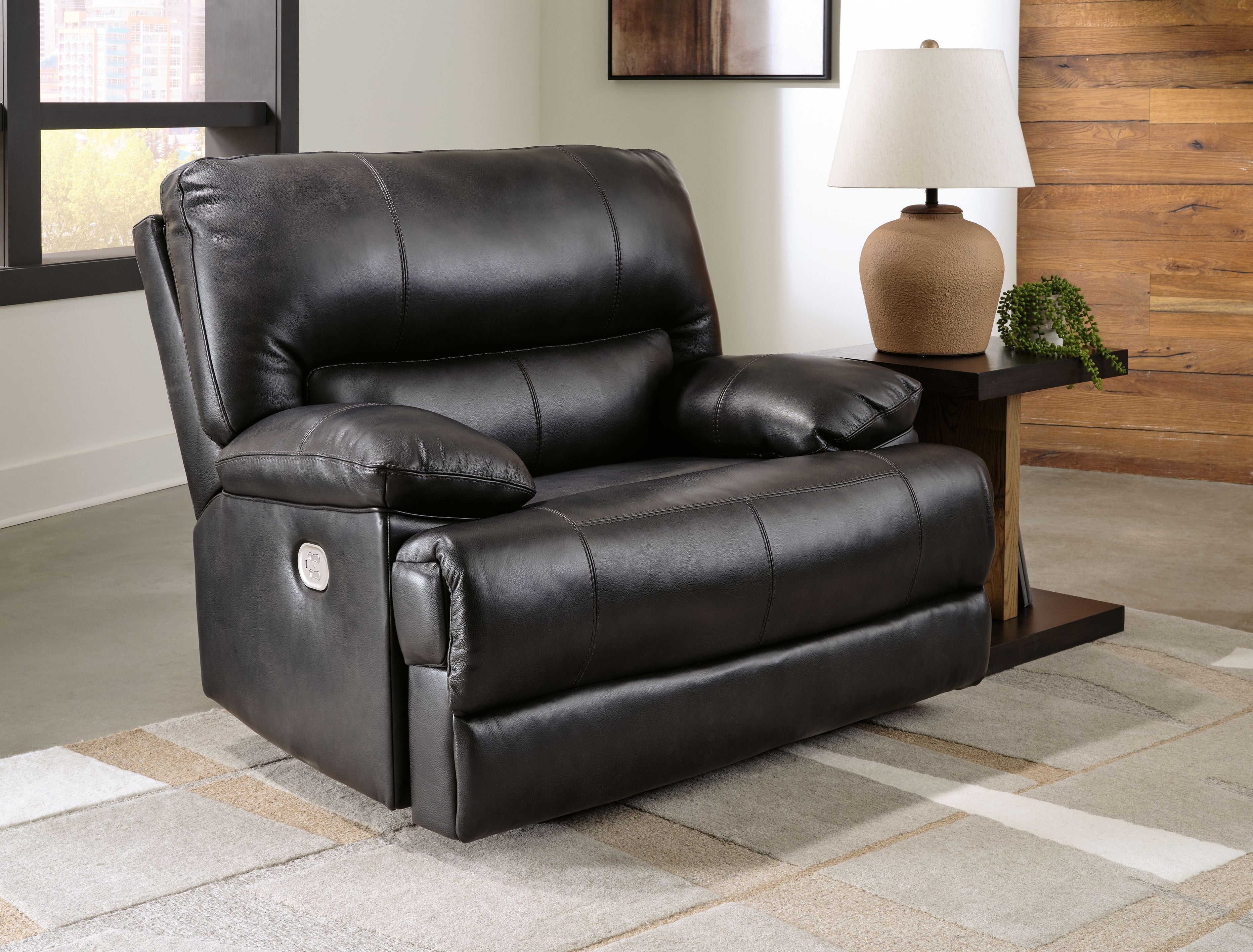 Signature Design by Ashley® Mountainous - Eclipse - Power Recliner With Adj Headrest | Meri Furniture