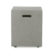 Modern Tank Holder Side Table With Smooth Concrete Surface
