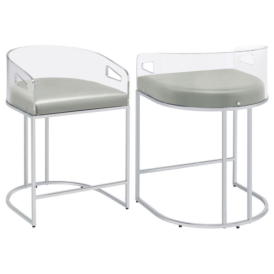 Coaster Fine Furniture Thermosolis - Clear Acrylic Chair (Set of 2) | Meri Furniture