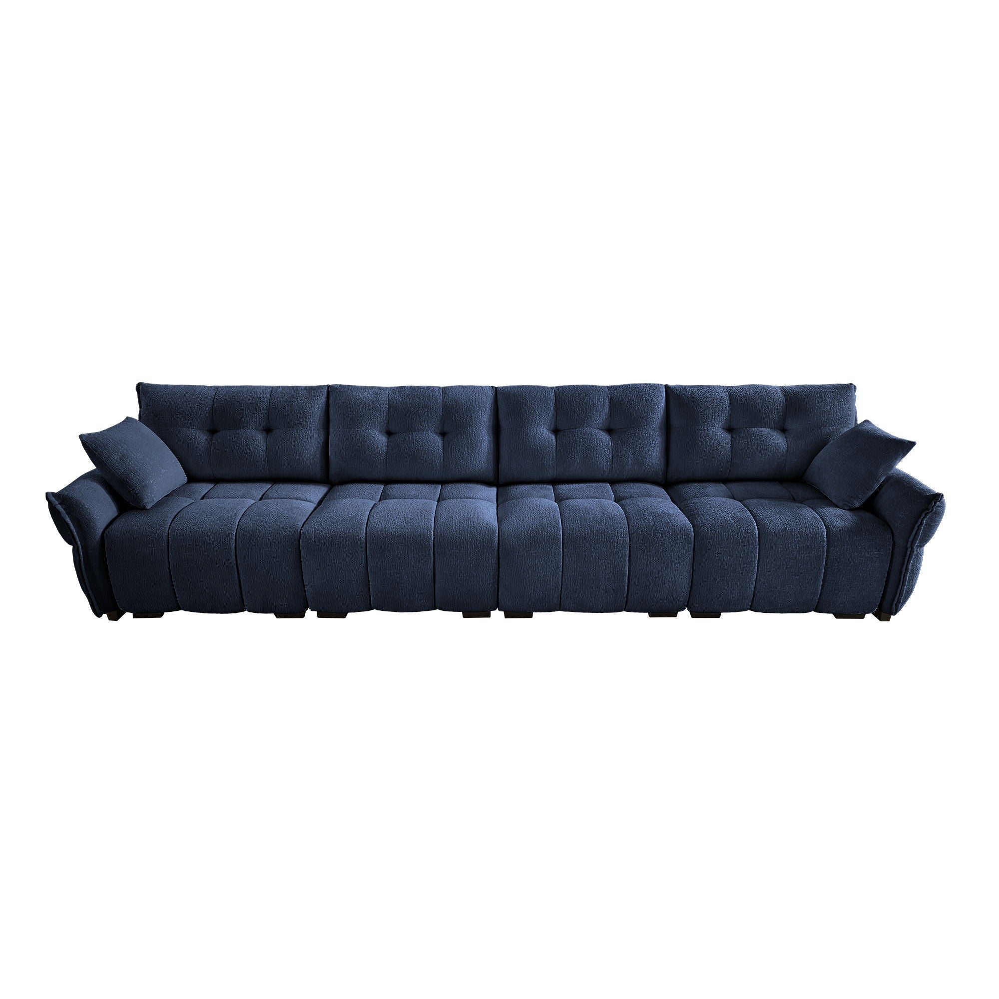Modern Sofa & Pillows, Textured Cover, High Rebound Cushions