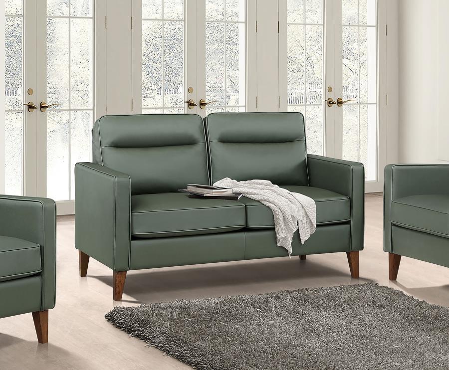 Coaster Fine Furniture Jonah - Upholstered Track Arm Loveseat | Meri Furniture