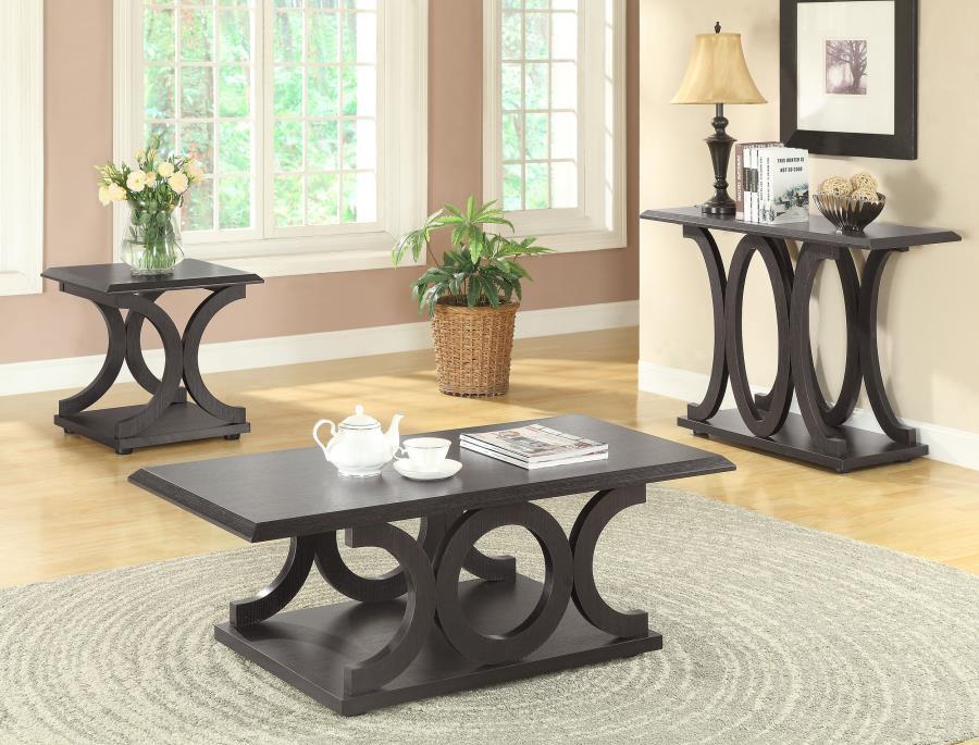 Coaster Fine Furniture Shelly - Rectangular Engineered Wood Coffee Table - Cappuccino | Meri Furniture