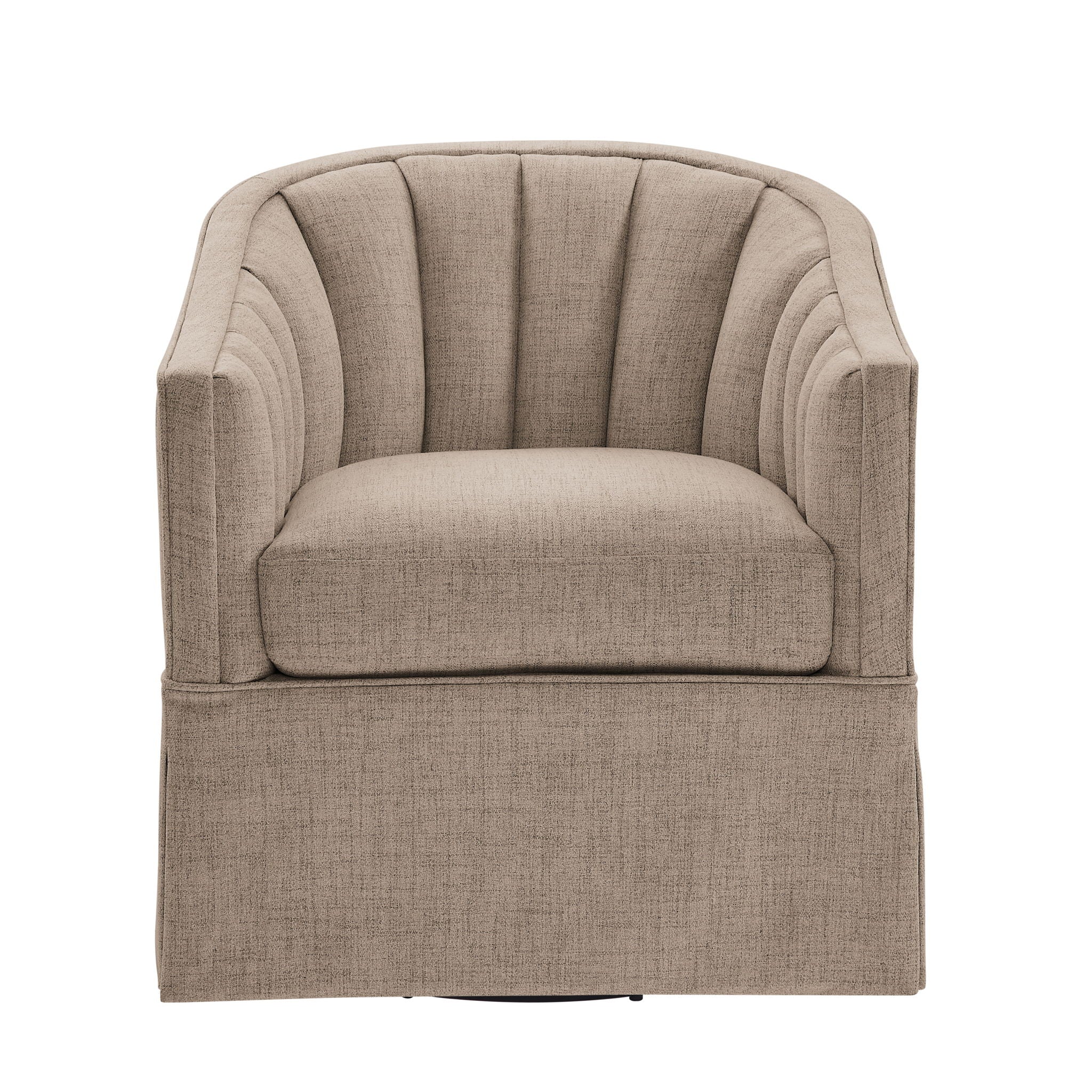 Solitude - Skirted Swivel Accent Chair With Hemp Like
