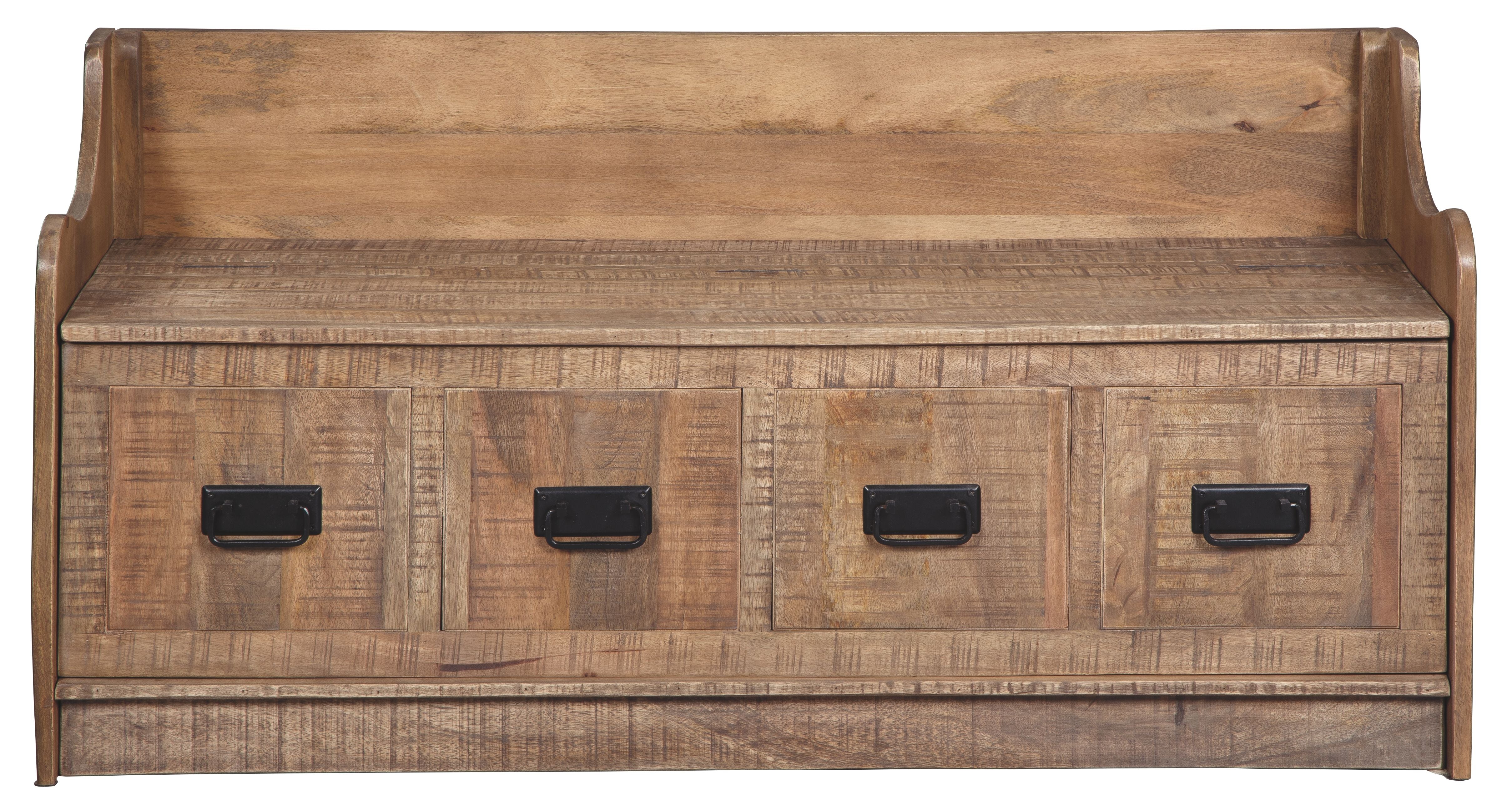 Ashley Furniture Garrettville - Brown - Storage Bench | Meri Furniture