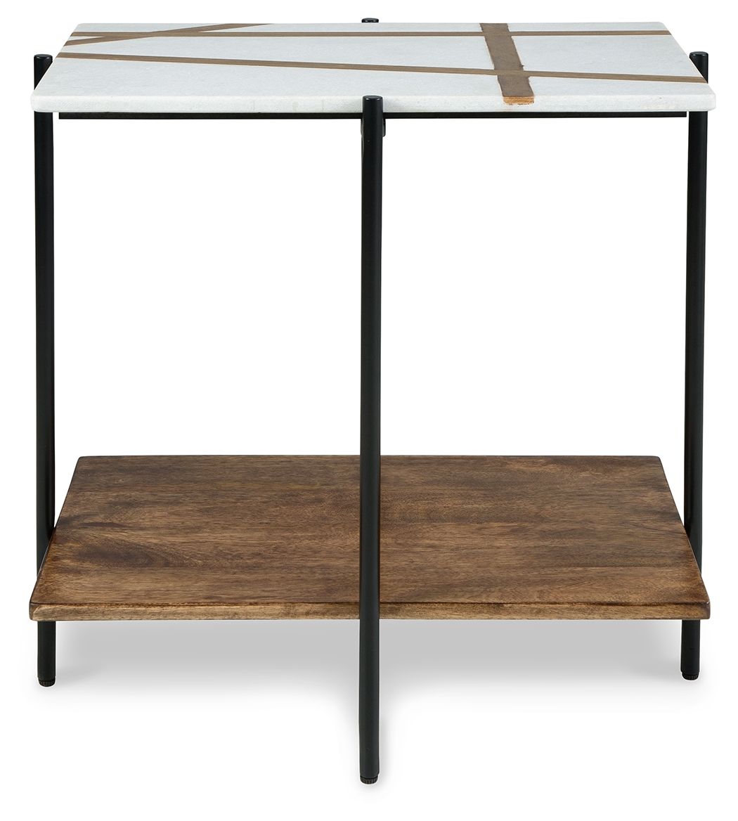 Signature Design by Ashley® Braxmore - White / Light Brown - Accent Table | Meri Furniture
