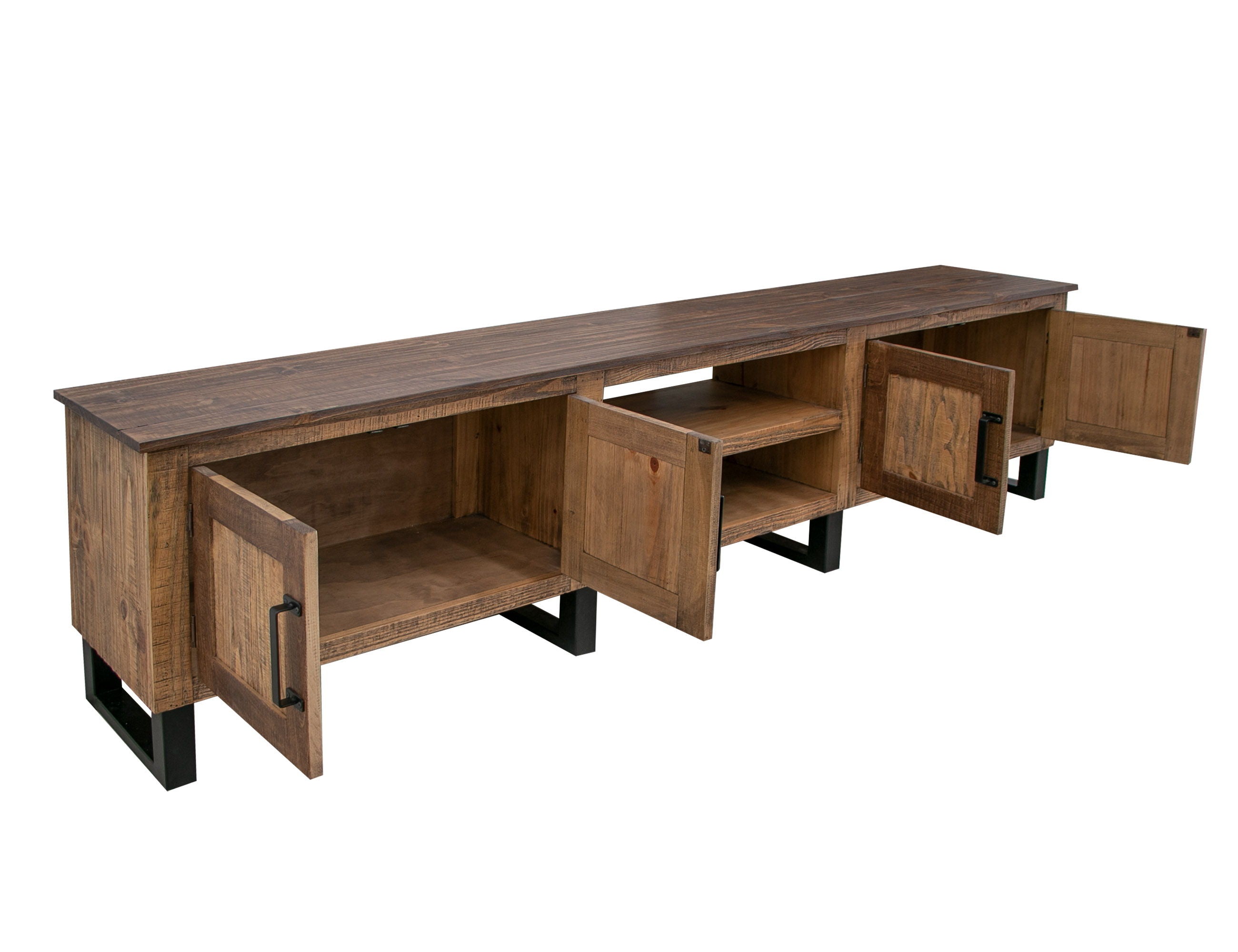 International Furniture Direct Olivo - 93" TV Stand - Natural Brown | Meri Furniture