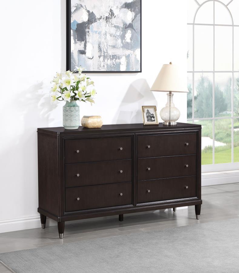 Coaster Fine Furniture Emberlyn - 6-Drawer Dresser - Brown | Meri Furniture