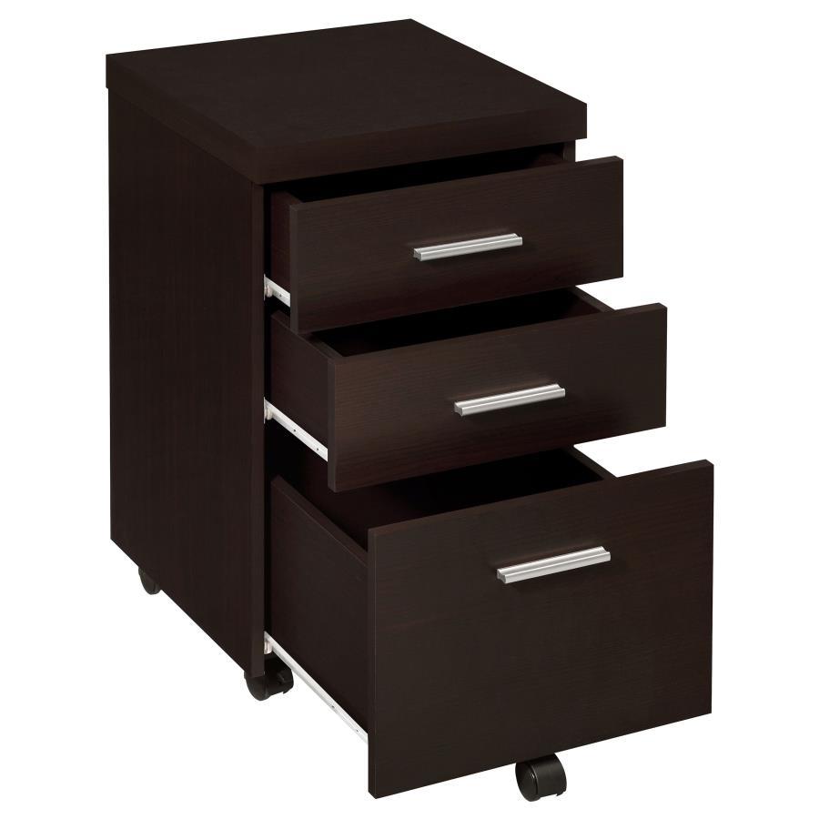 Coaster Fine Furniture Skeena - 3-Drawer Mobile Office Cabinet | Meri Furniture
