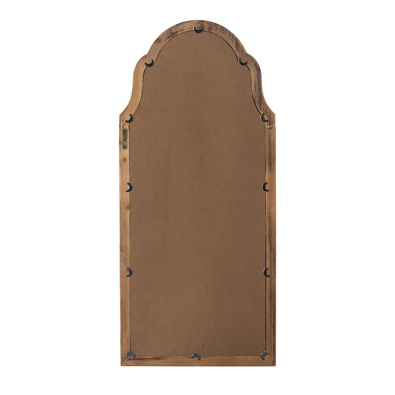 Large & Framed Wall Mirror, Arched Mirror With Decorative Window Look For Living Room - Cream