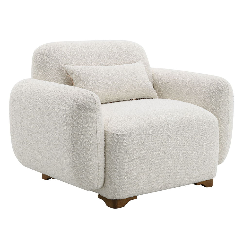 ACME Darius - Chair With Pillow - Beige Boucle | Meri Furniture