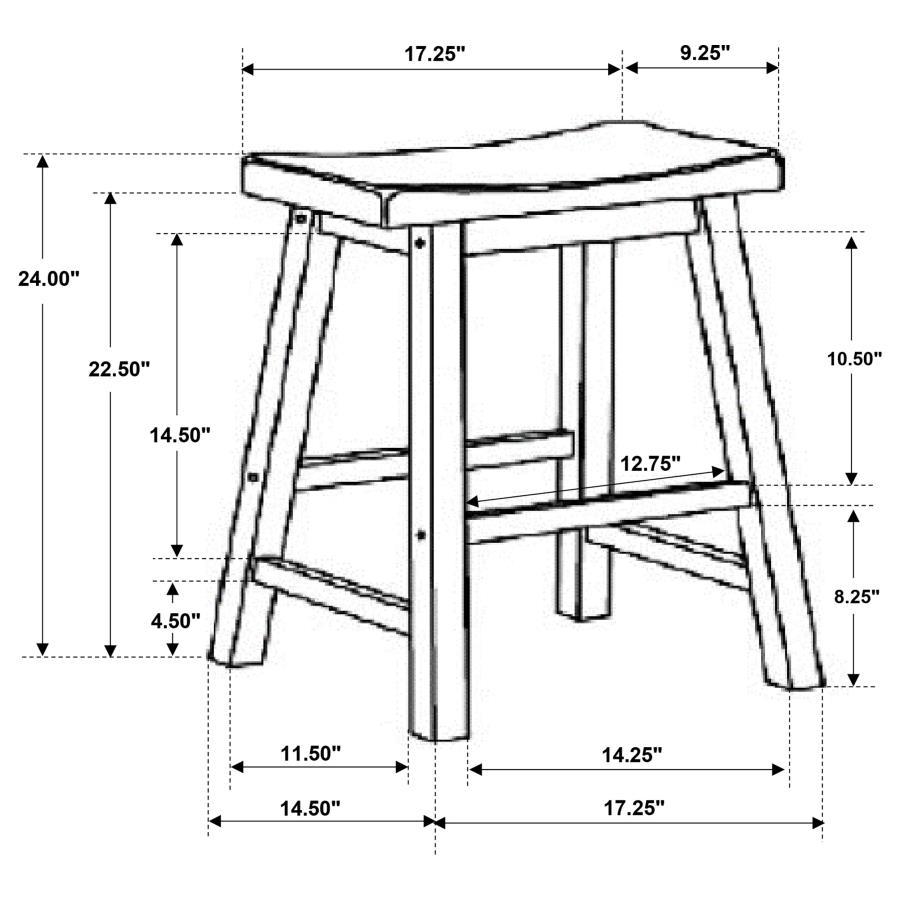Coaster Fine Furniture Durant - Wood Backless Counter Stool (Set of 2) | Meri Furniture