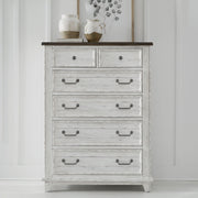 Liberty Furniture River Place - 6 Drawer Chest - White | Meri Furniture