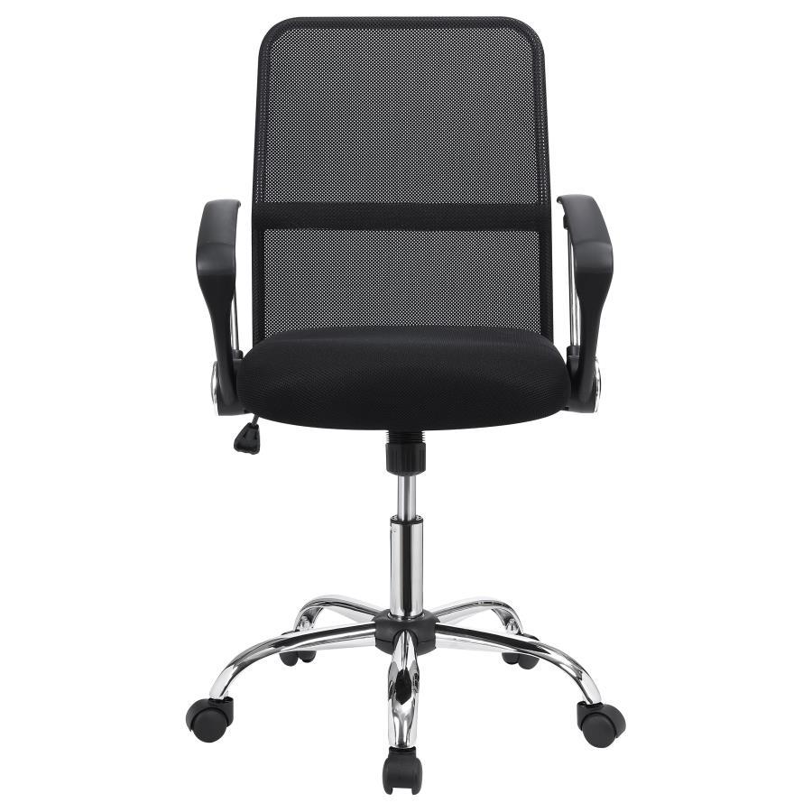 Coaster Fine Furniture Gerta - Upholstered Adjustable Mesh Office Desk Chair - Black | Meri Furniture