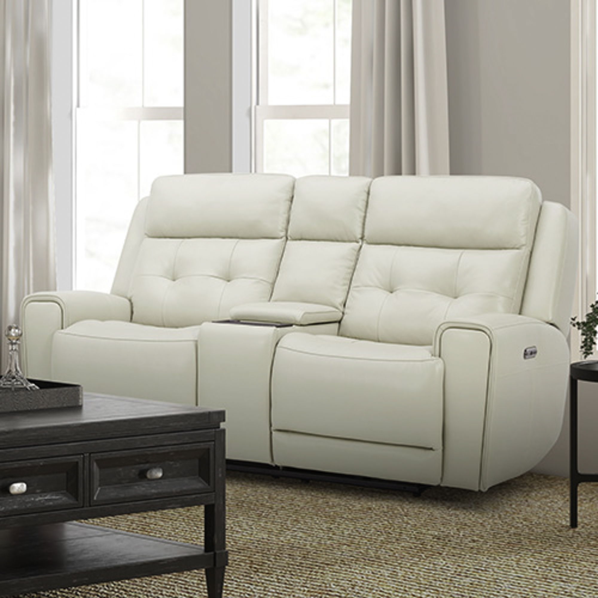 Liberty Furniture Carrington - Loveseat With Console P3 & ZG | Meri Furniture