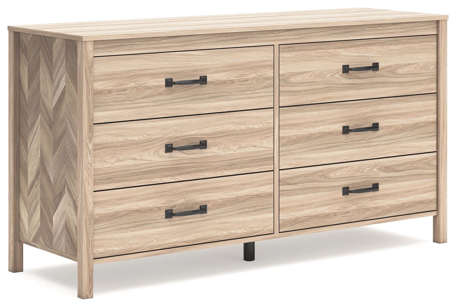 Signature Design by Ashley® Battelle - Tan - Six Drawer Dresser | Meri Furniture