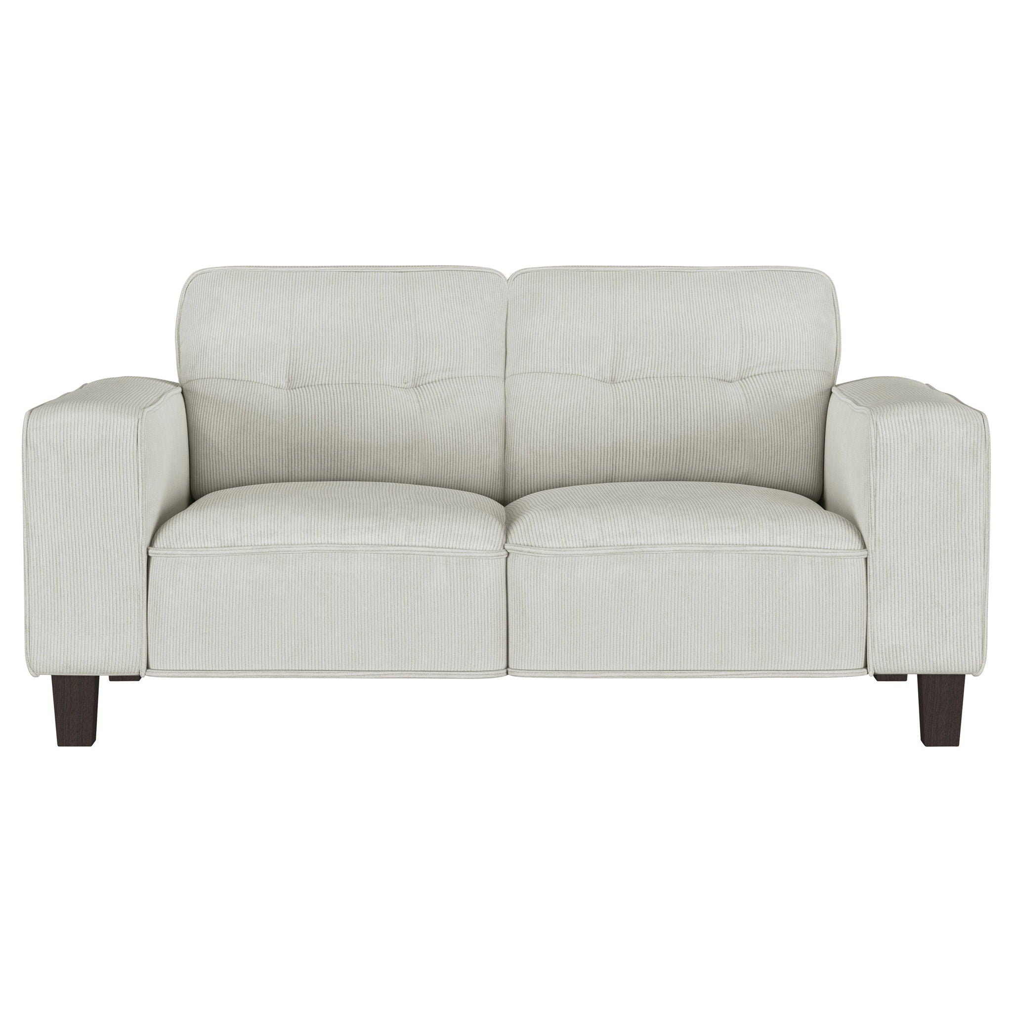 Xana - Track Arm Tufted Loveseat - Greige