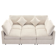 Sectional Sofa Modular U-Shaped With Ottoman & USB Ports