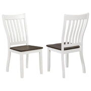 Coaster Fine Furniture Kingman - Wood Dining Side Chair (Set of 2) - Distressed White | Meri Furniture